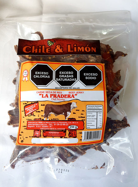 Tasajo Suave sabor Chile - Limón 250 gramos